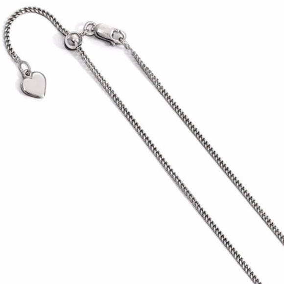 Sterling Silver 1.4 mm Adjustable Curb Chain